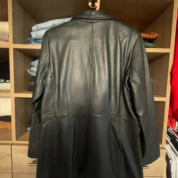Black leather blazer - Picture 2 of 2